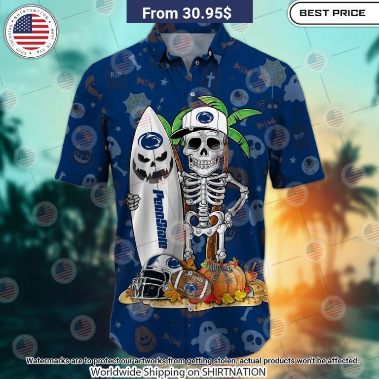 Penn State Nittany Lions Skeleton Hawaiian Shirt She has grown up know