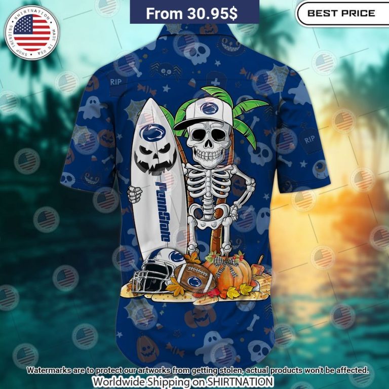 Penn State Nittany Lions Skeleton Hawaiian Shirt Beauty queen