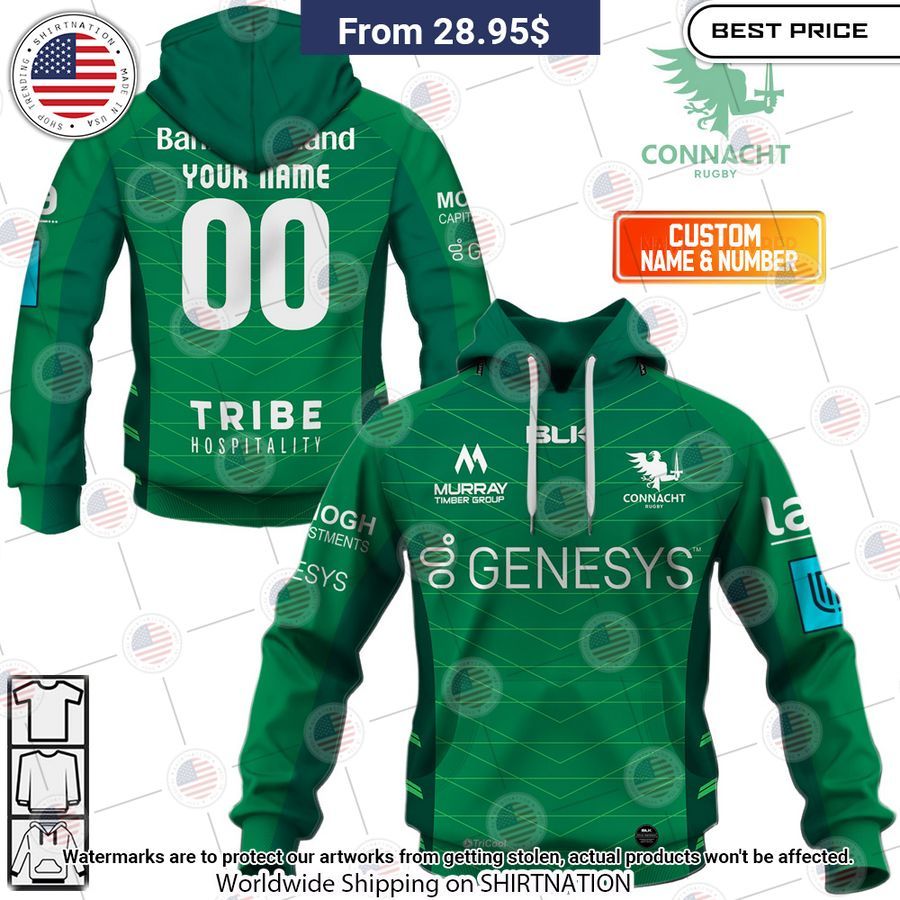 Personalized IRFU Connacht Rugby 2023 HOME Hoodie Elegant and sober Pic