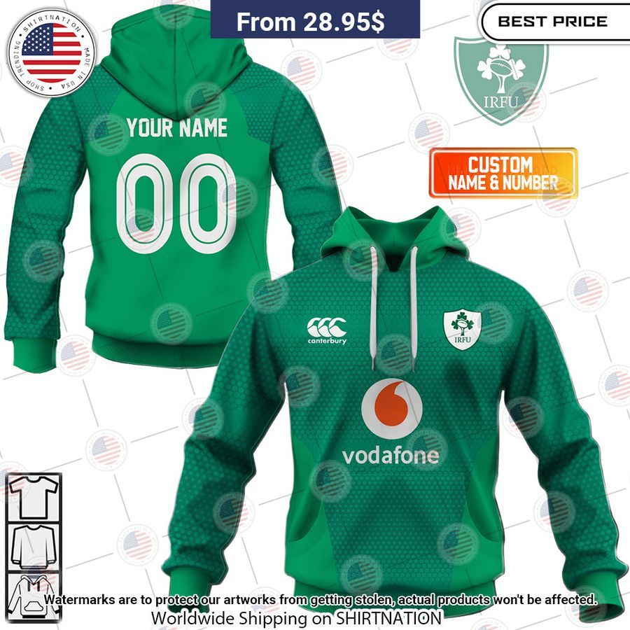 Personalized IRFU Ireland national Rugby 2023 HOME Hoodie Good click