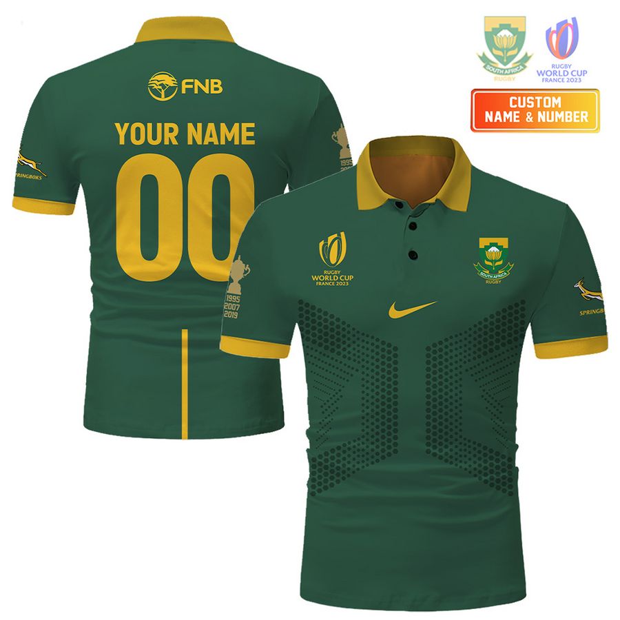 personalized rugby world cup 2023 springboks south africa rugby polo shirt 1