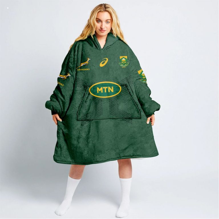 Personalized South Africa Springboks Hoodie Blanket You look lazy