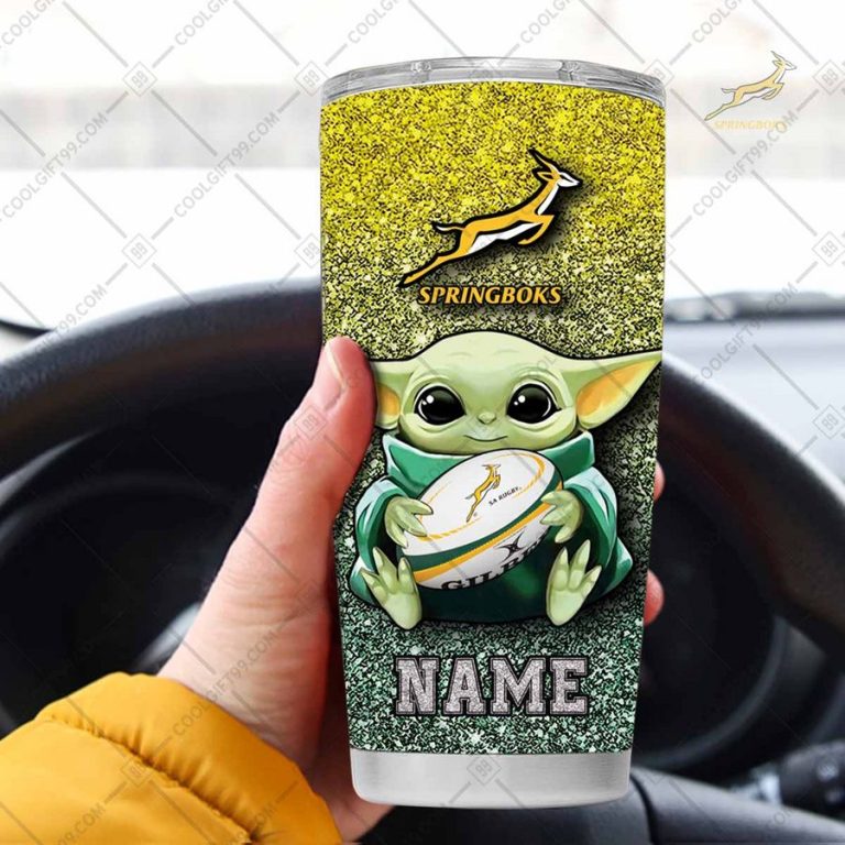 Personalized South Africa Springboks Yoda Tumbler Nice shot bro