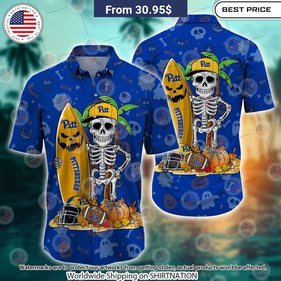 Pittsburgh Panthers Skeleton Hawaiian Shirt Super sober