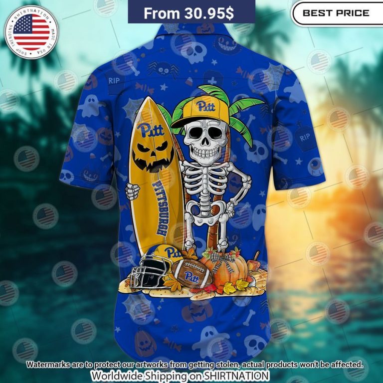 Pittsburgh Panthers Skeleton Hawaiian Shirt Nice photo dude