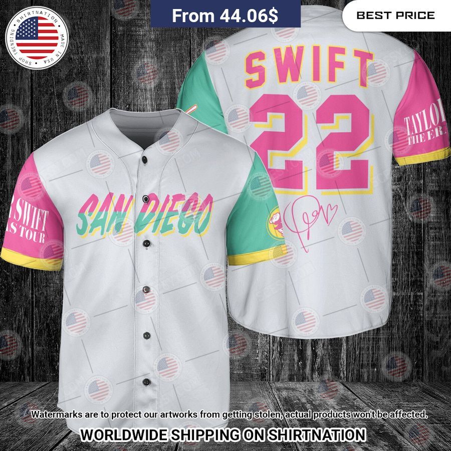 San Diego Padres Taylor Swift Custom Baseball Jersey Stunning