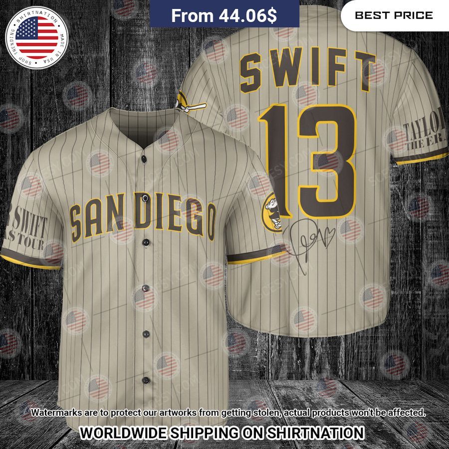 San Diego Padres Taylor Swift Personalized Baseball Jersey Stand easy bro