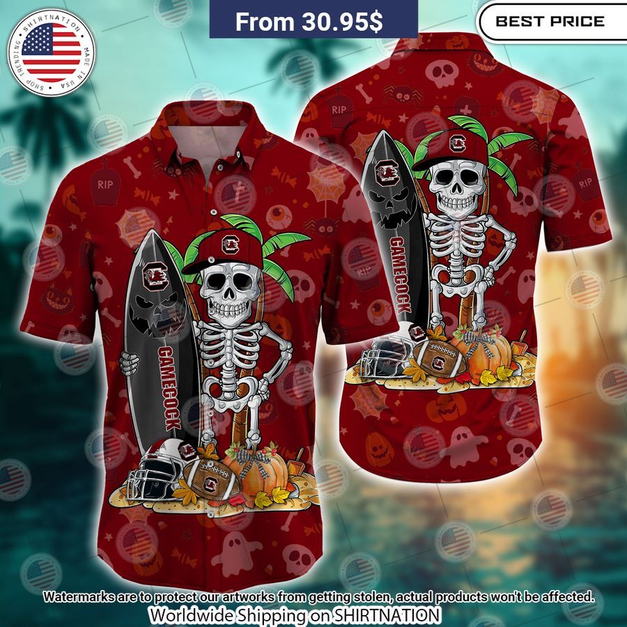 South Carolina Gamecocks Skeleton Hawaiian Shirt Best click of yours