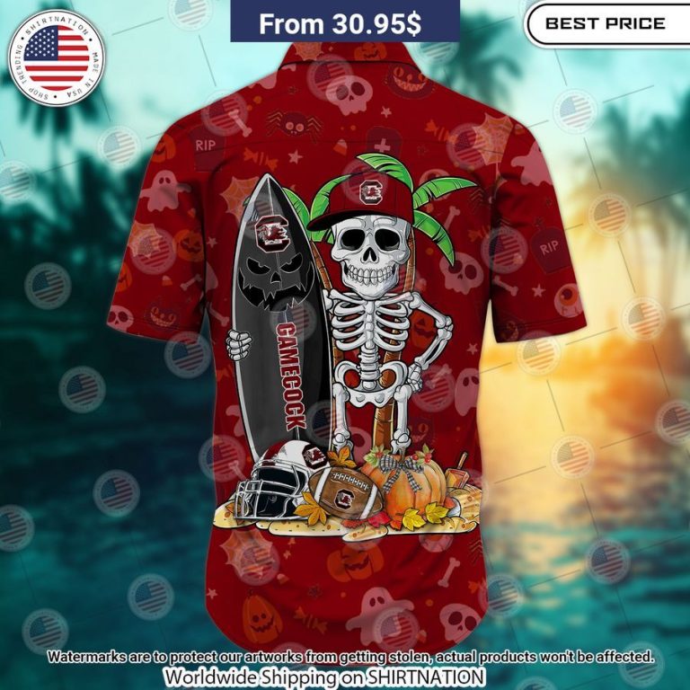 South Carolina Gamecocks Skeleton Hawaiian Shirt Eye soothing picture dear