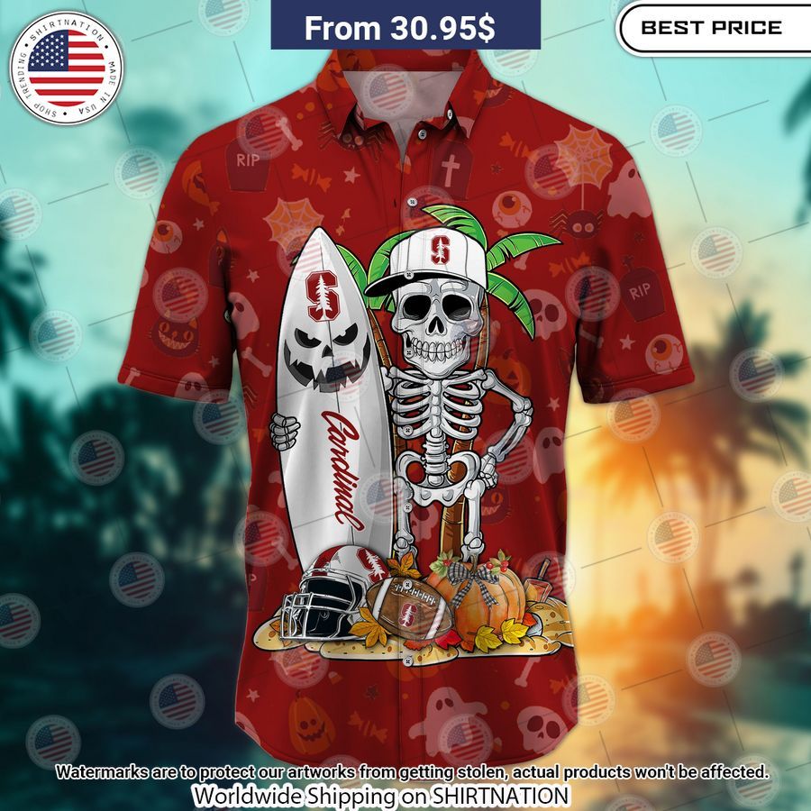 Stanford Cardinal Skeleton Hawaiian Shirt Good look mam