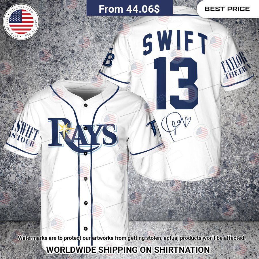 Tampa Bay Rays Taylor Swift Home Replica Custom Baseball Jersey Cool DP