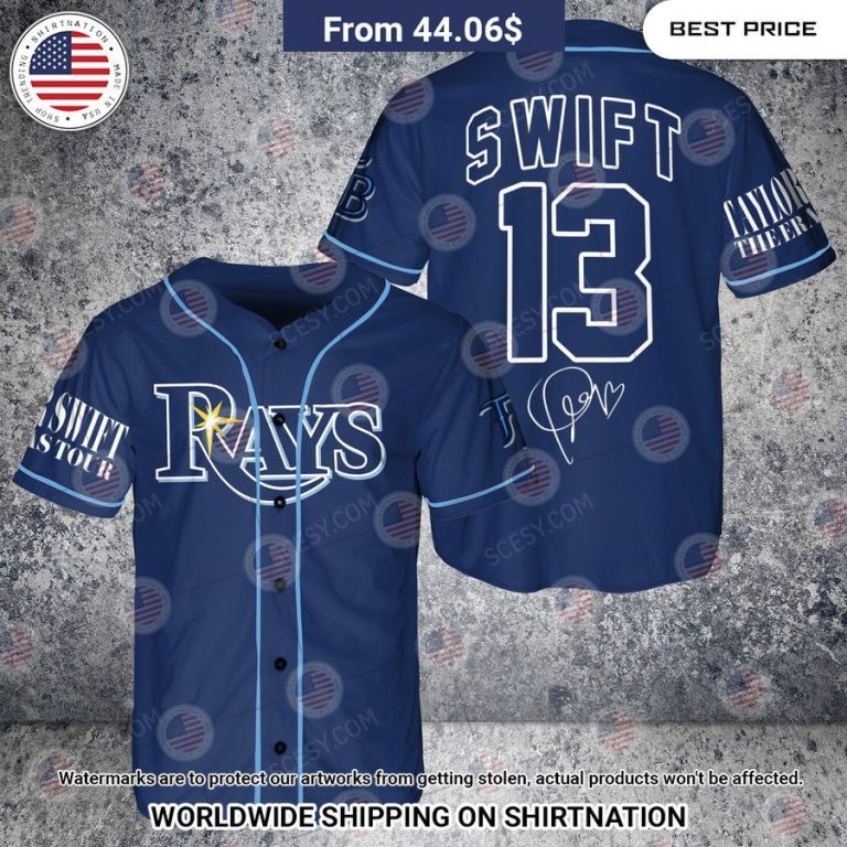 Tampa Bay Rays Taylor Swift Navy Custom Baseball Jersey Beauty queen