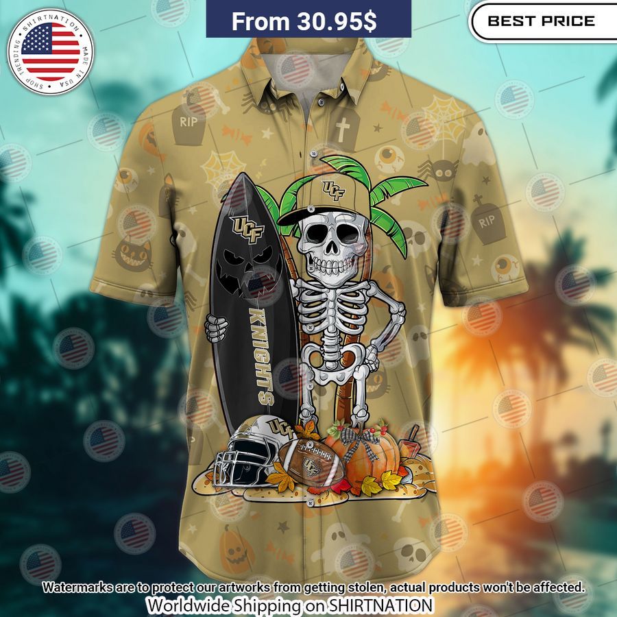 UCF Knights Skeleton Hawaiian Shirt Such a scenic view ,looks great.