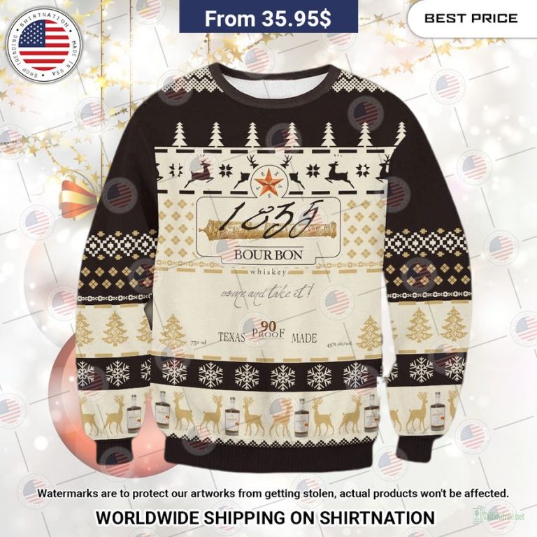 1835 Bourbon Christmas Sweater Nice shot bro