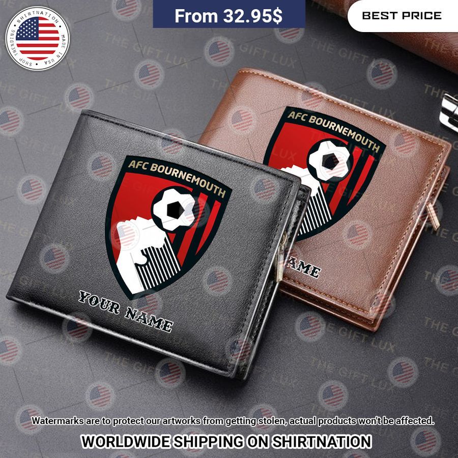 A.F.C. Bournemouth Custom Leather Wallet Cool DP