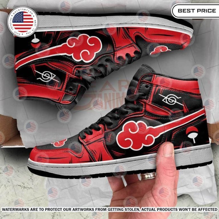 Akatsuki Itachi Naruto Air Jordan High Top Shoes Eye soothing picture dear