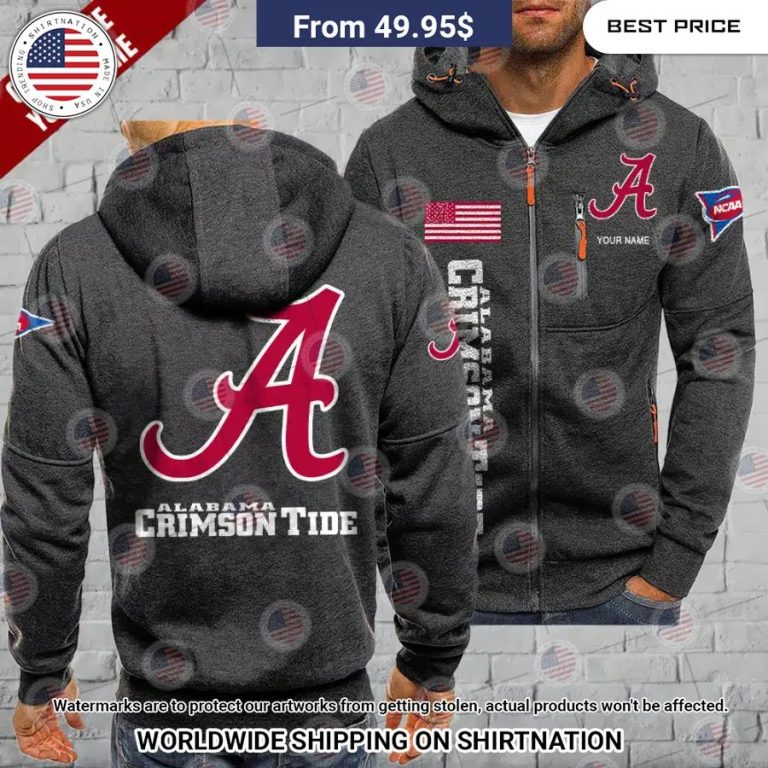 Alabama Crimson Tide Custom Chest Pocket Hoodie Awesome Pic guys