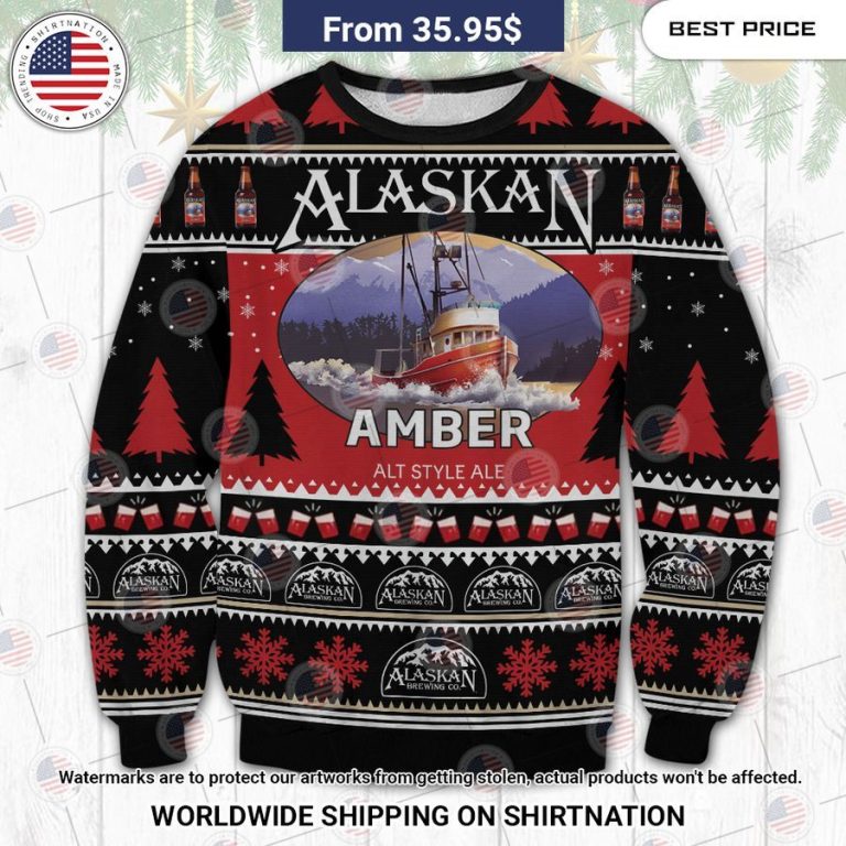 Alaskan Amber Christmas Sweater Nice shot bro