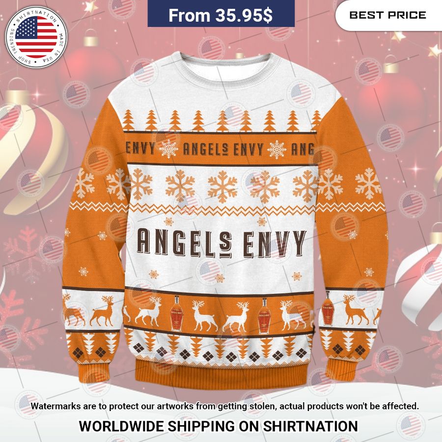 Angel's Envy Whiskey Christmas Sweater Mesmerising