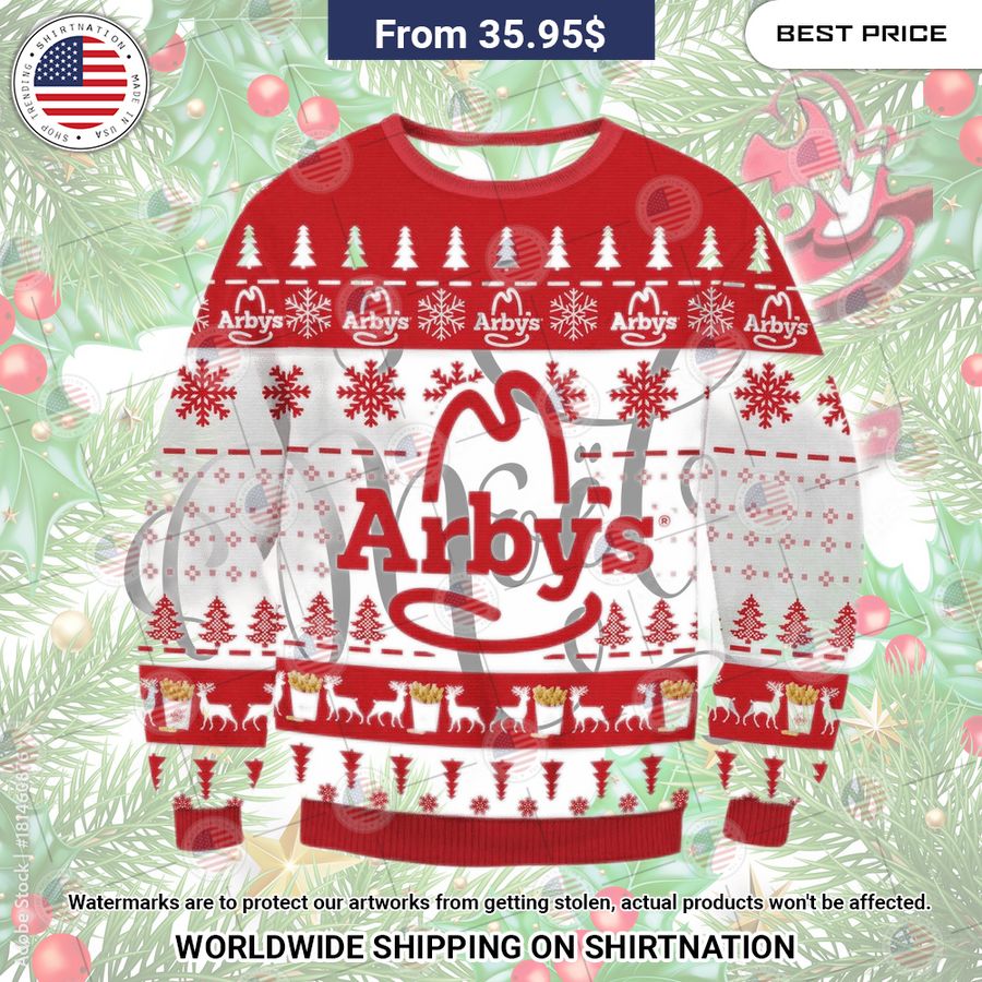 Arby's Ugly Christmas Sweater You look so healthy and fit