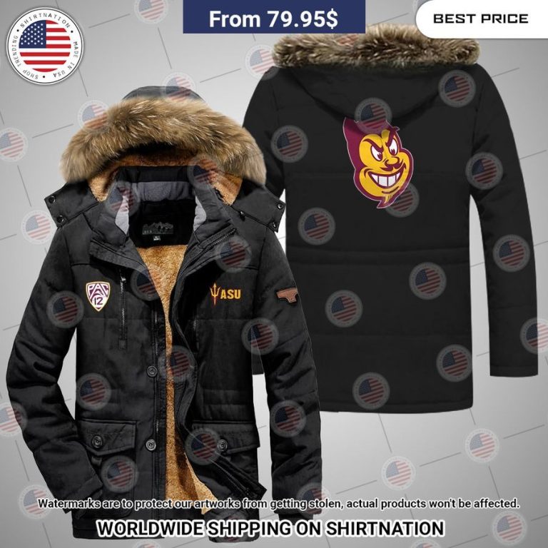 Arizona State Sun Devils Parka Jacket Coolosm