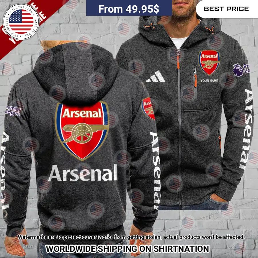 Arsenal Custom Chest Pocket Hoodie You look different and cute