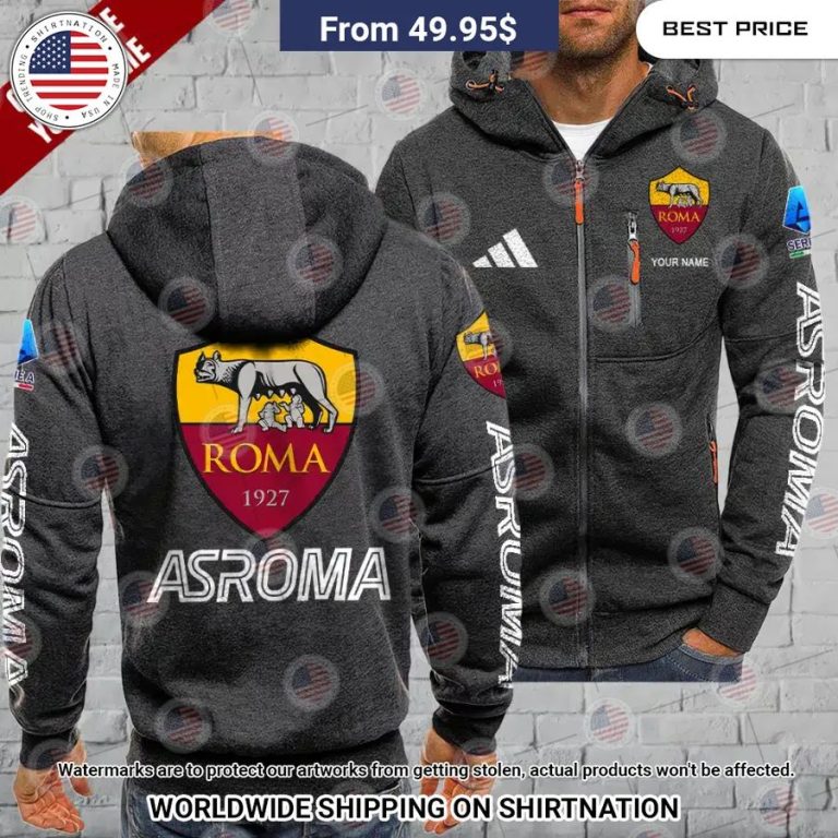 AS Roma Custom Chest Pocket Hoodie Elegant picture.