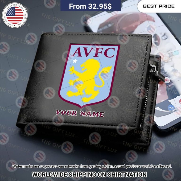 Aston Villa Custom Leather Wallet Looking so nice