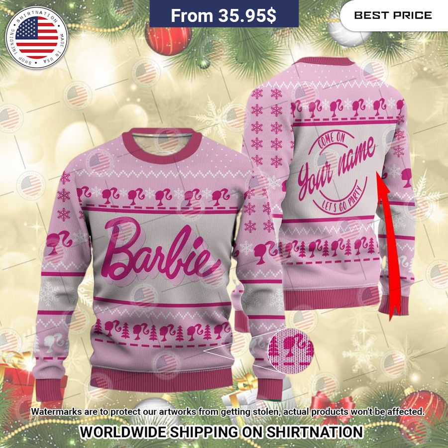 Barbie Custom Name Sweater • Shirtnation - Shop trending t-shirts ...