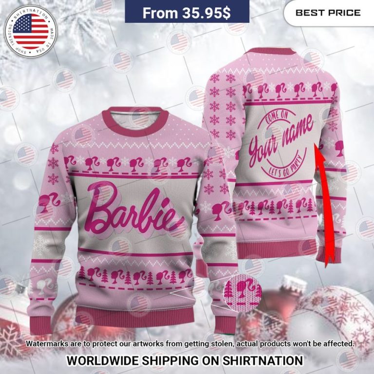 Barbie Custom Name Sweater You tried editing this time?