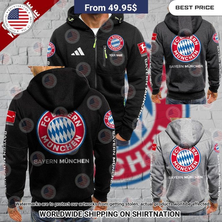 Bayern Munich Custom Chest Pocket Hoodie Selfie expert