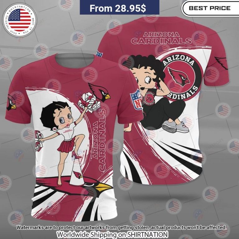 Betty Boop Arizona Cardinals Shirt You look fresh in nature