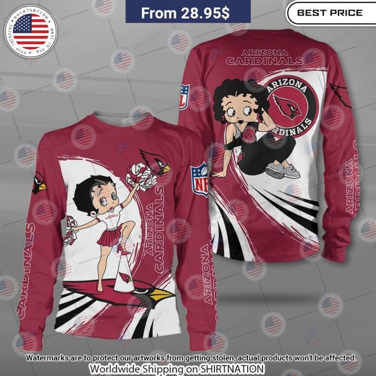 Betty Boop Arizona Cardinals Shirt Have no words to explain your beauty