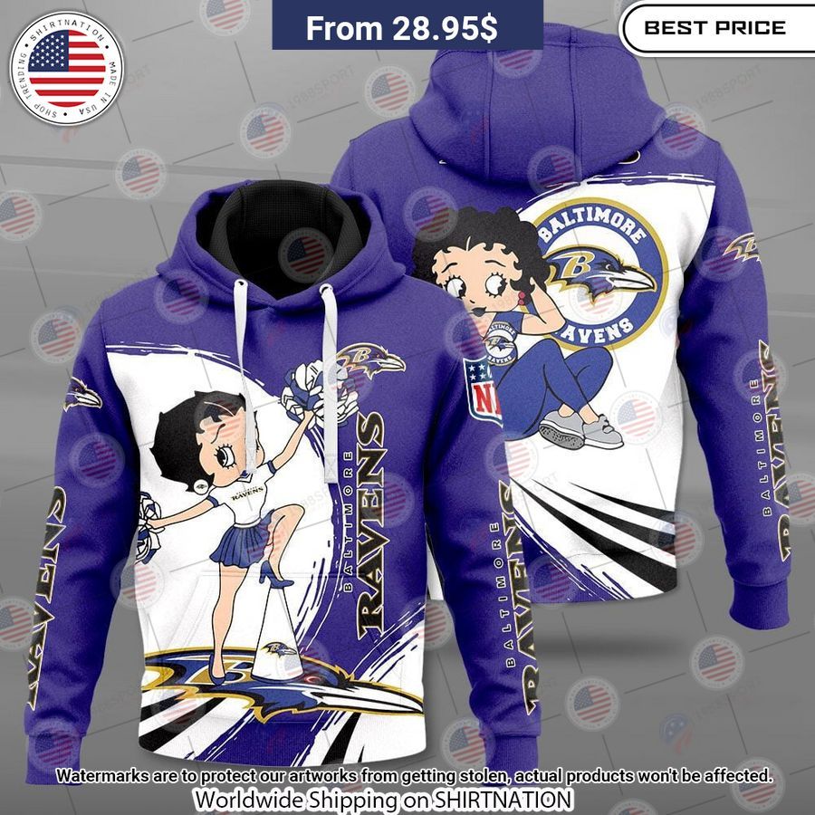 Betty Boop Baltimore Ravens Shirt You tried editing this time?