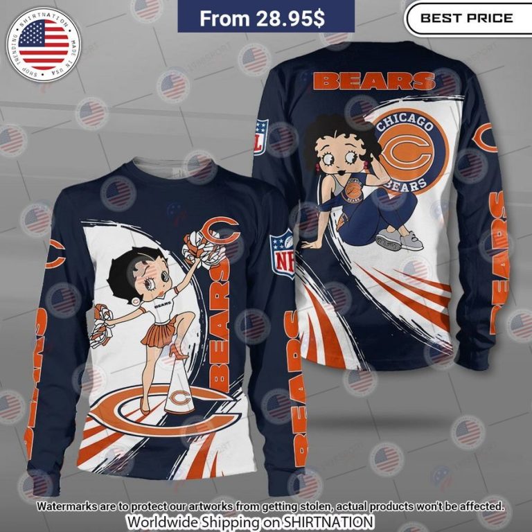 Betty Boop Chicago Bears Shirt You look fresh in nature