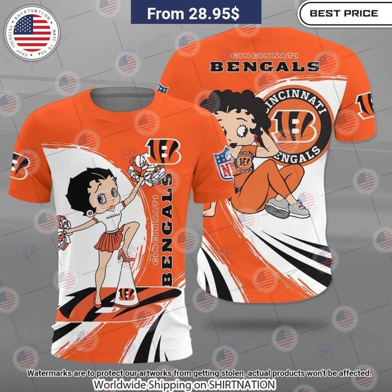 Betty Boop Cincinnati Bengals Shirt Bless this holy soul, looking so cute