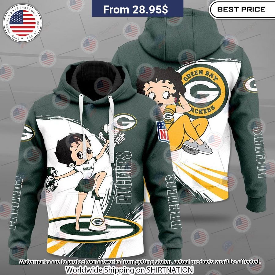 Betty Boop Green Bay Packers Shirt You look handsome bro