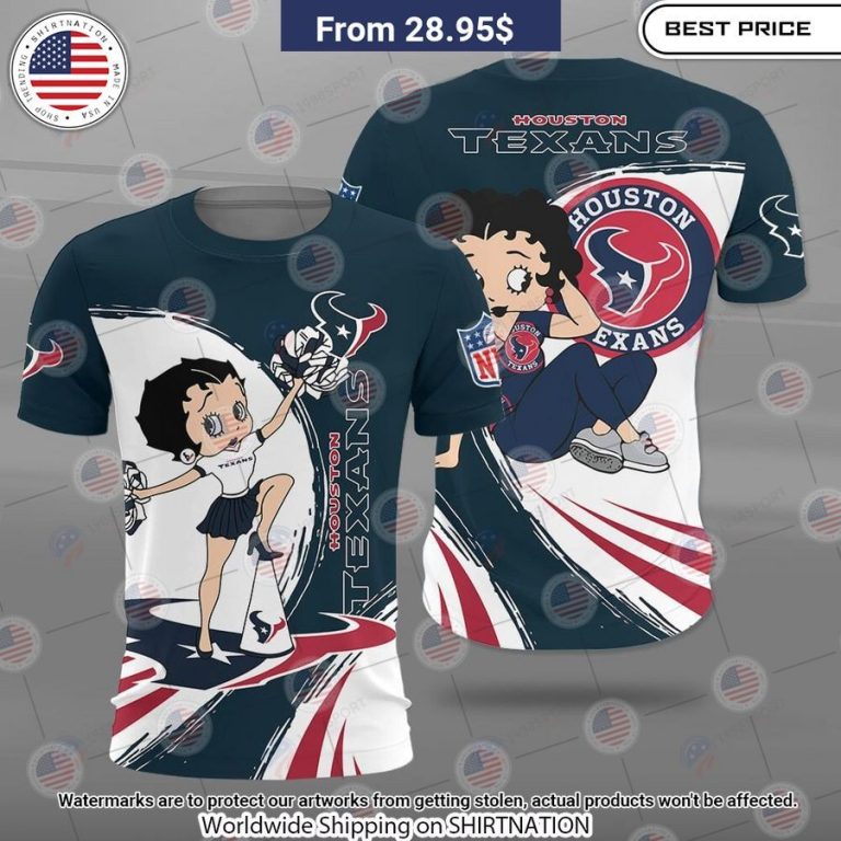 Betty Boop Houston Texans Shirt Nice shot bro