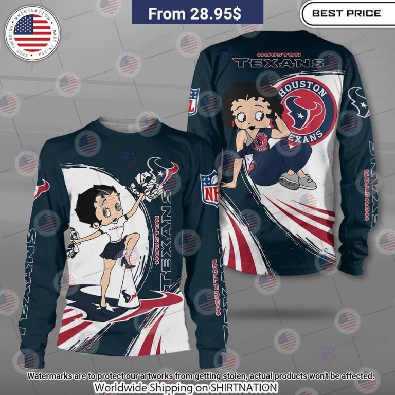 Betty Boop Houston Texans Shirt Wow! What a picture you click