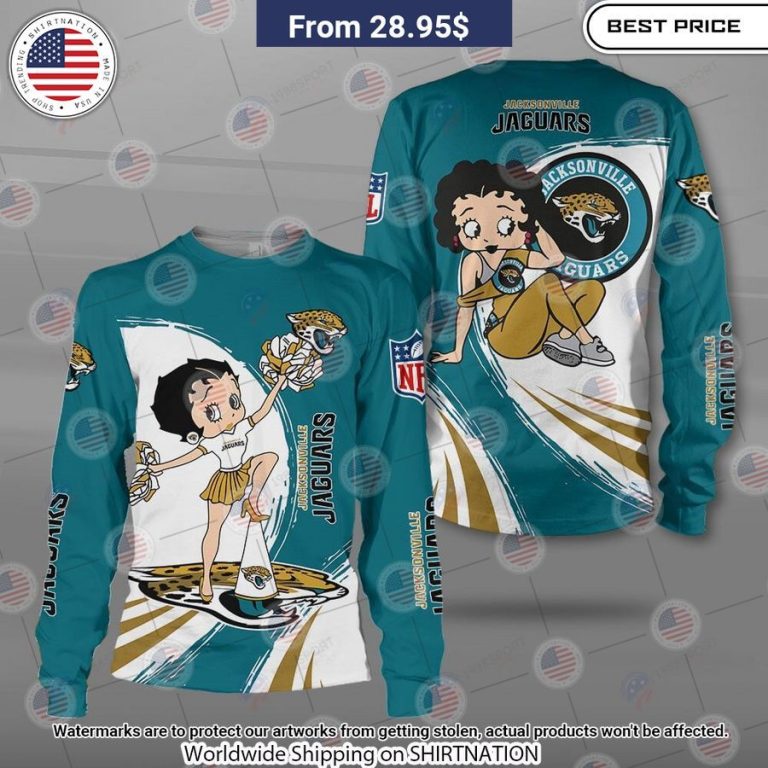 Betty Boop Jacksonville Jaguars Shirt You look elegant man