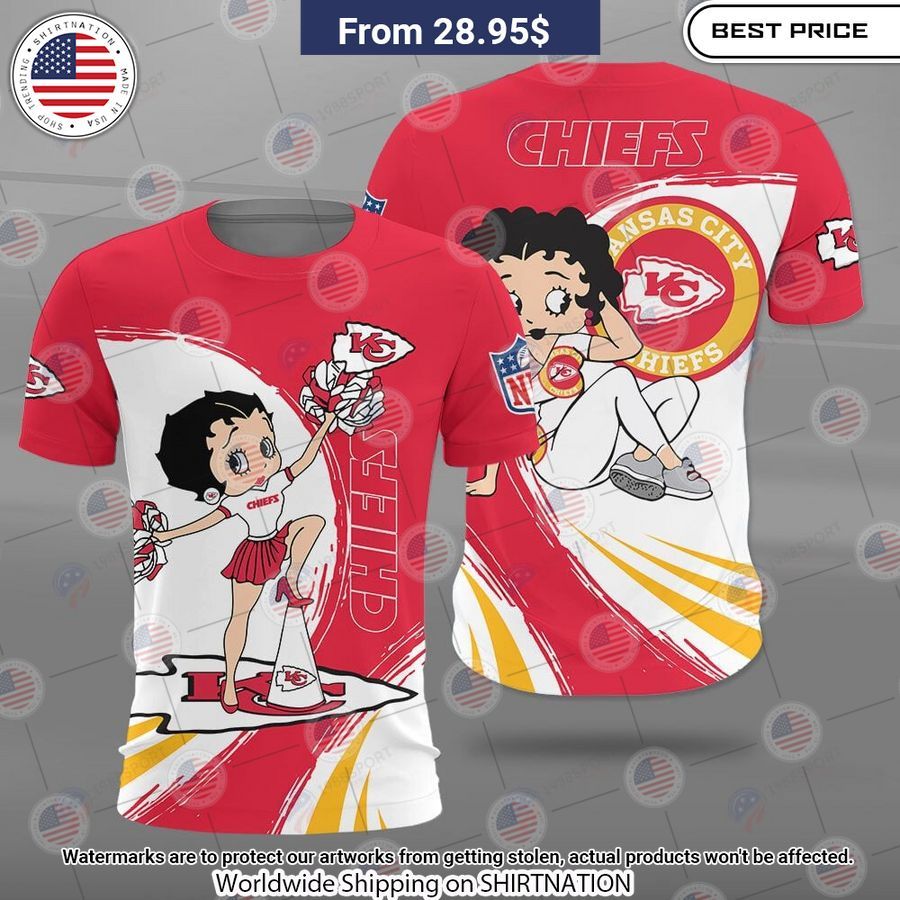 Betty Boop Kansas City Chiefs Shirt I am in love with your dress