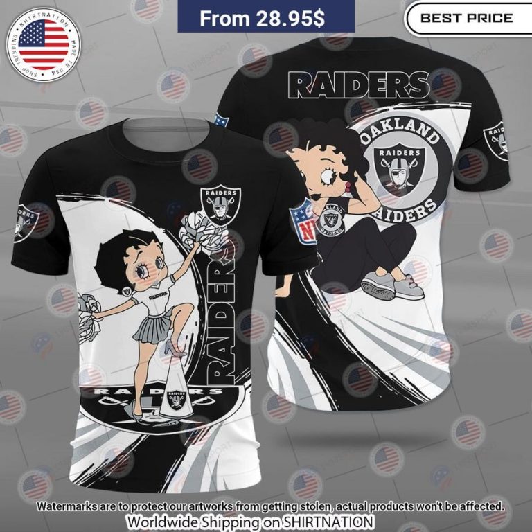 Betty Boop Las Vegas Raiders Shirt Elegant picture.