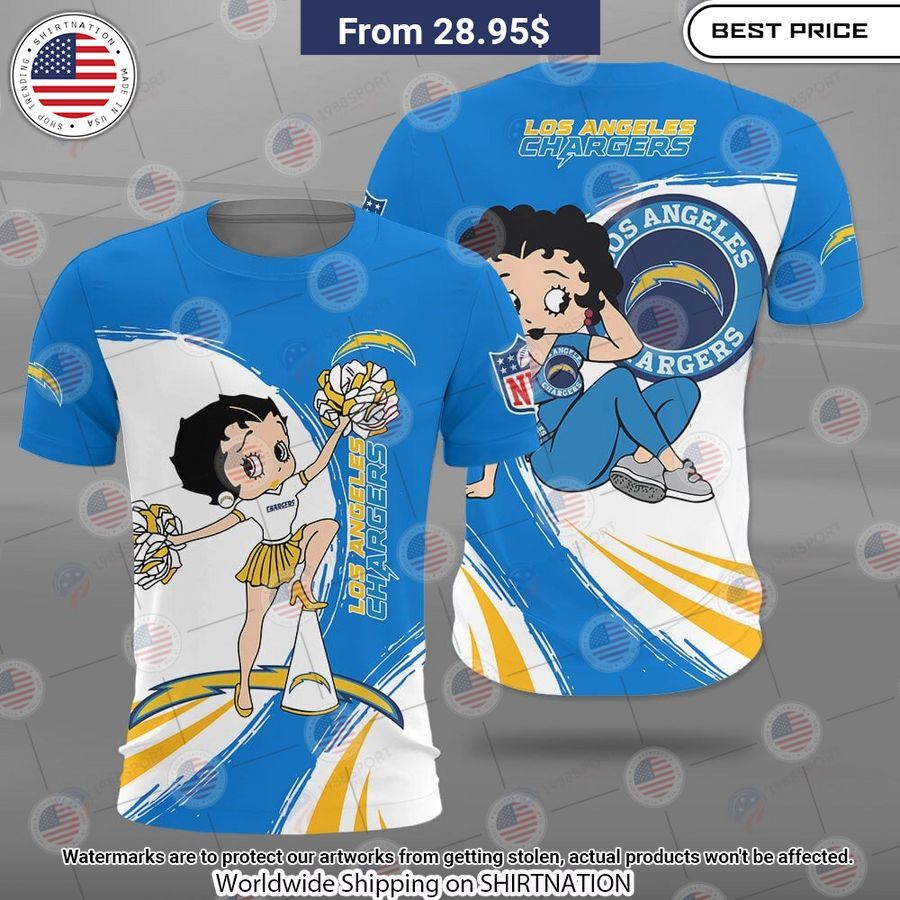 Betty Boop Los Angeles Chargers Shirt Oh my God you have put on so much!