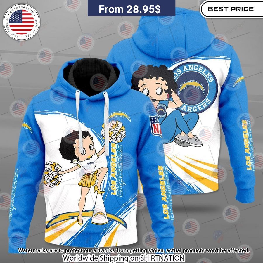 Betty Boop Los Angeles Chargers Shirt Elegant picture.