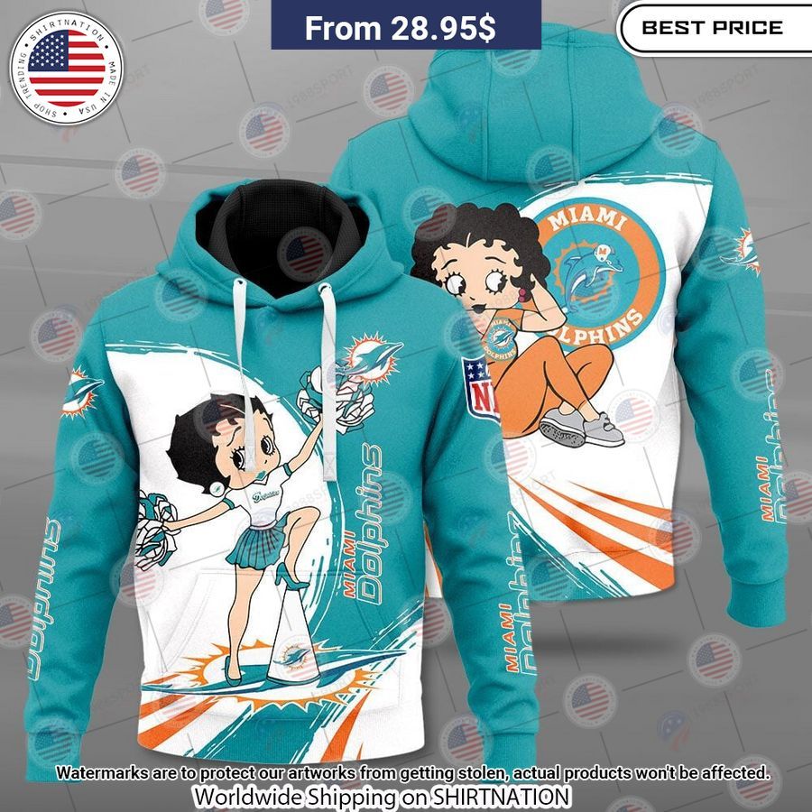 Betty Boop Miami Dolphins Shirt Wow! What a picture you click