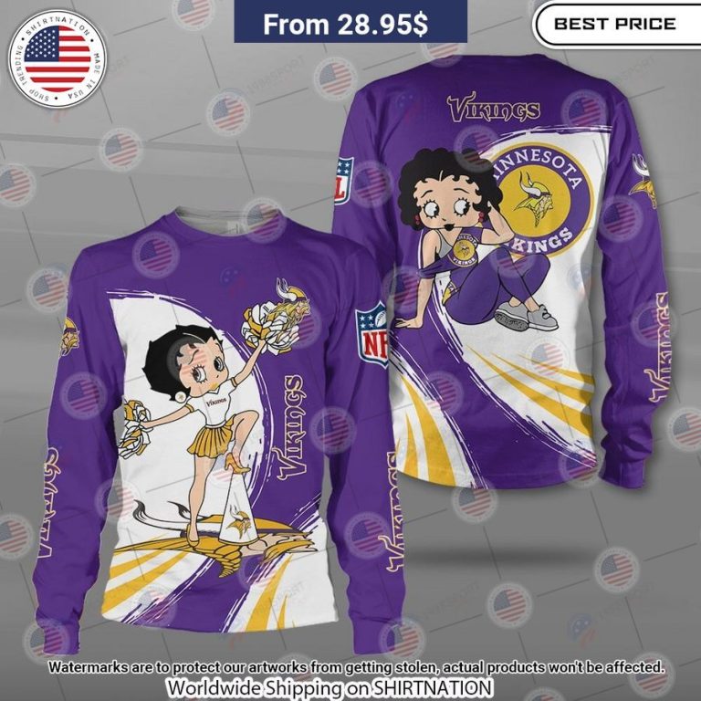 Betty Boop Minnesota Vikings Shirt Best picture ever