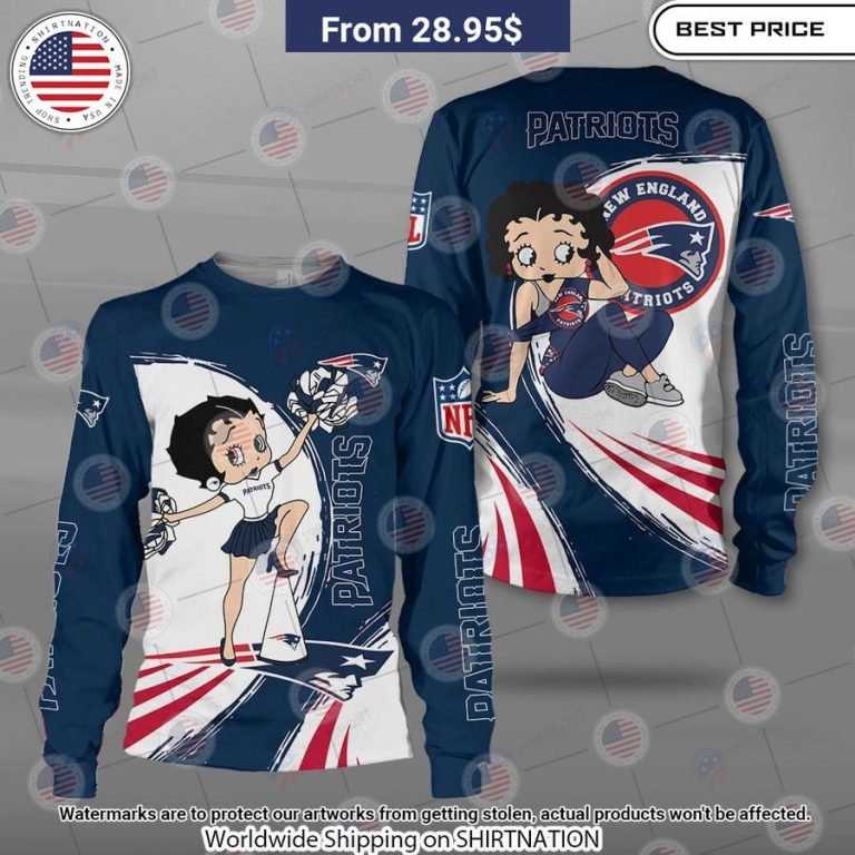 Betty Boop New England Patriots Shirt Nice Pic