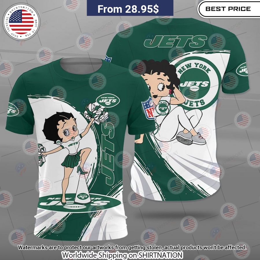Betty Boop New York Jets Shirt Cutting dash