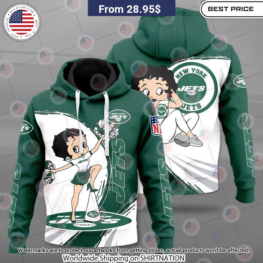 Betty Boop New York Jets Shirt Eye soothing picture dear