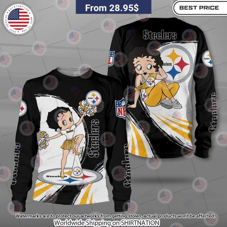 Betty Boop Pittsburgh Steelers Shirt Nice place and nice picture